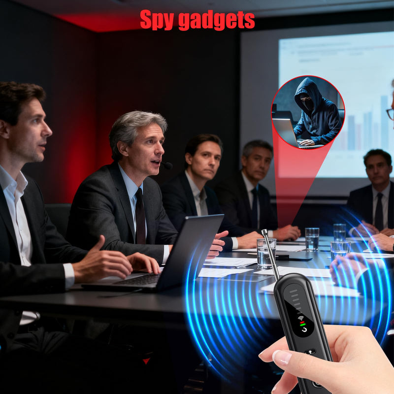 Hidden-Camera-detectors Portable-Bug Detector&Camera Finder-GPS Tracker Detector-Upgrad-Anti-spy Camera Finder-mini RF Signal Scanner-spy Device Detector for Travel,Office/Hotel/car-Black black