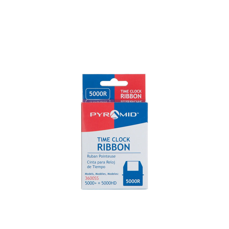 Pyramid Time Systems, 5000R Genuine Replacement Ribbon for 3500ss, 3550ss, 3600ss, 4000Pro, 5000, 5000HD Time Clocks, Black, Lasts 60% Longer Than Compatible Replacement Ribbon