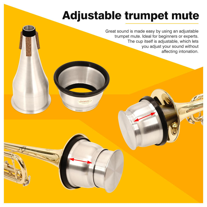 Trumpet Cup Mute - Premium Rubber Cup Mute for Trumpet, Enhances Tone Quality with Warm, Mellow Sound - Durable and Easy to Use for Practice and Performances