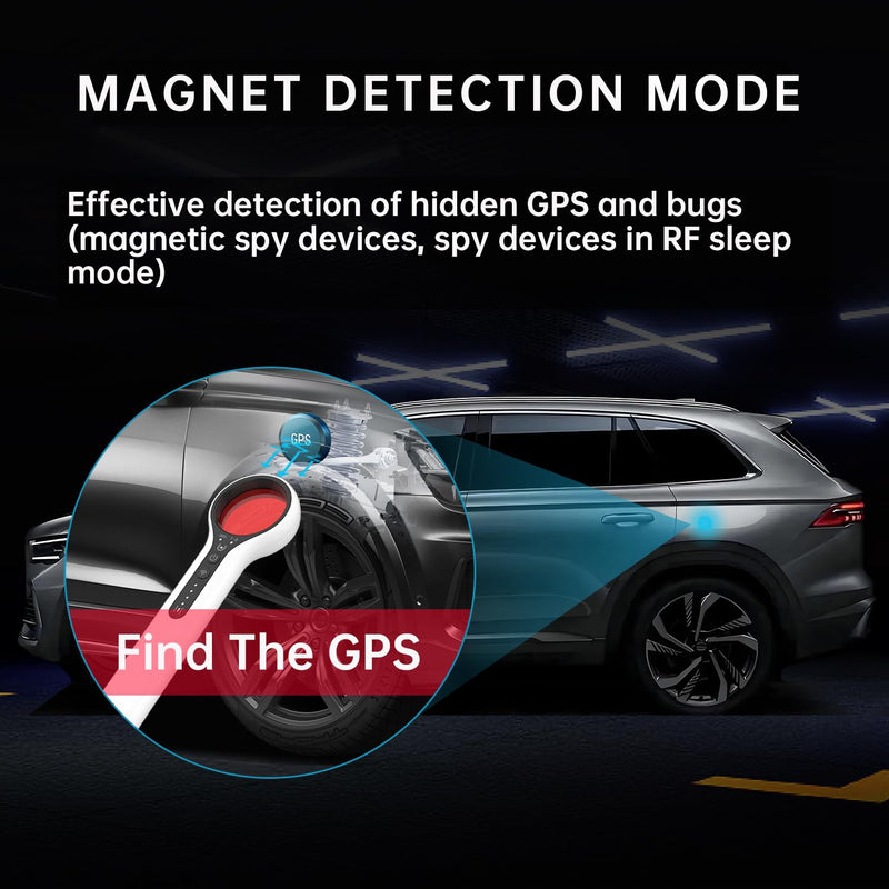 Hidden Camera Detectors Detector - Anti Spy Cameras Bug RF GPS Tracker Detector Magnet Detection Vibration Detection Sound Vibration Light 3 Kinds of Prompts for Car Indoor Outdoor Hotel K3 Pro+
