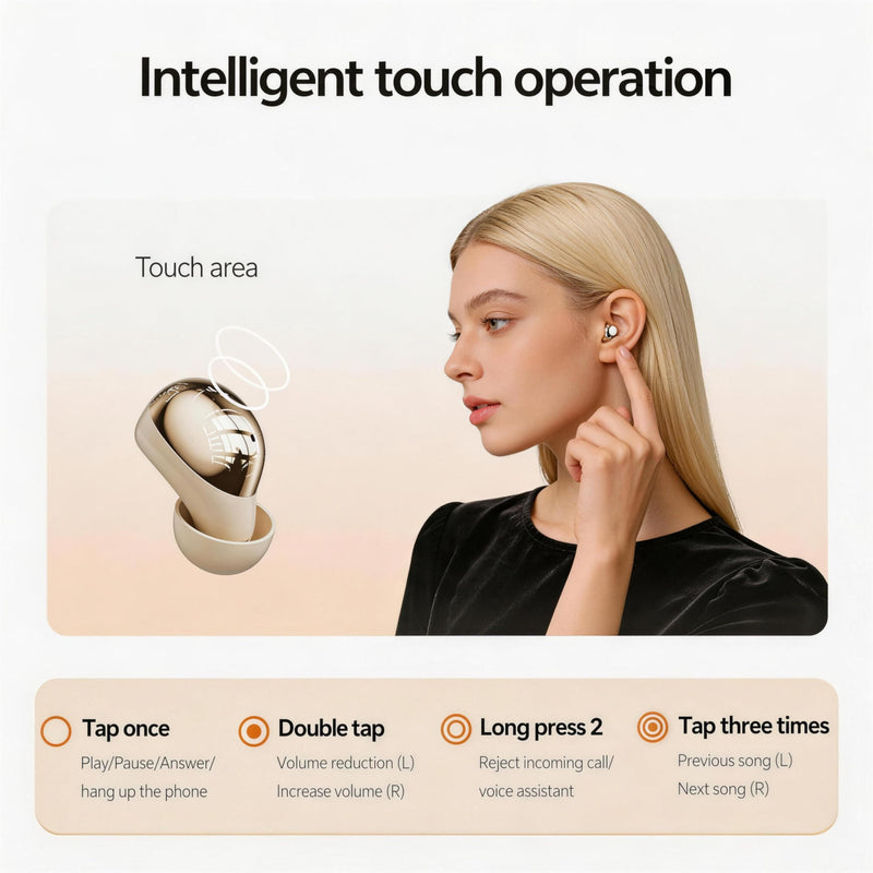 2026 Wireless Sleep Headphones, Tiny Comfortable Design for Side Sleepers, 48H Playtime, Bluetooth 6.0 with LED Battery Display, Ideal for Sleeping, Working & Hiking (White) White