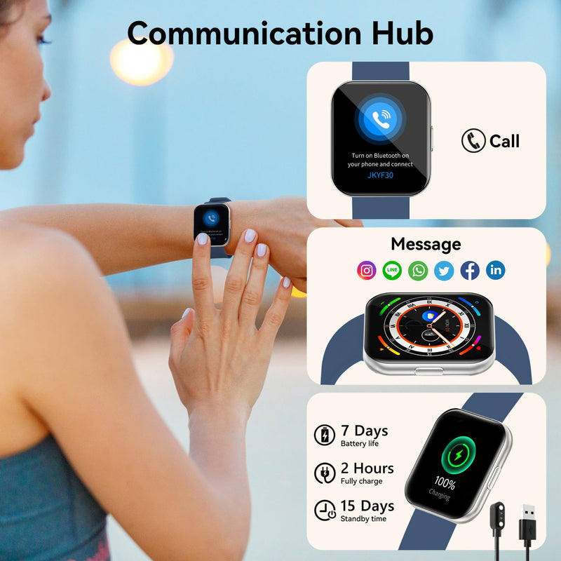 Ultra-Thin Aluminum Smart Watches for Wome (D-Silver) D-Silver