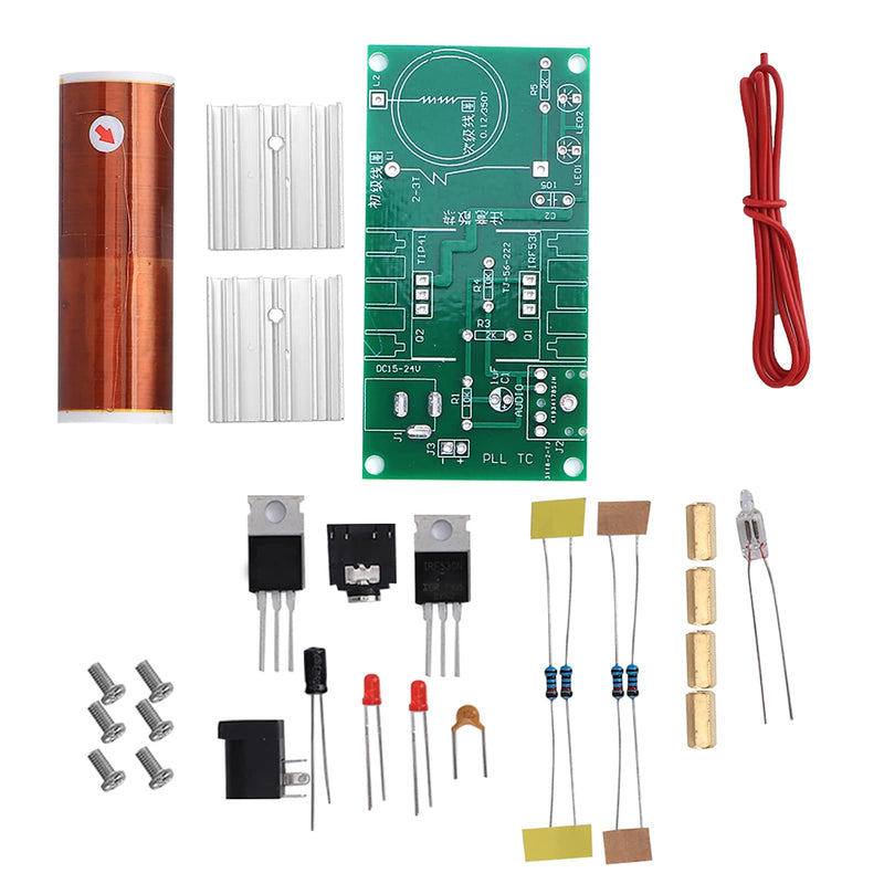 Coil Module, Arc Plasma Speaker Mini Coil DIY Electronic Kit Tool 15 W DC 15-24 V 2 A, Electronic Coil Teaching Learning Module, Wireless Transmission Coil, Default