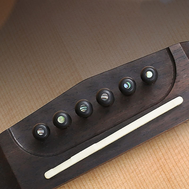 [AUSTRALIA] - Miwayer Ebony Guitar Bridge Pins Replacement Parts for 6 & 12 String Acoustic Guitar (Small Abalone Dot) Small Abalone Dot 