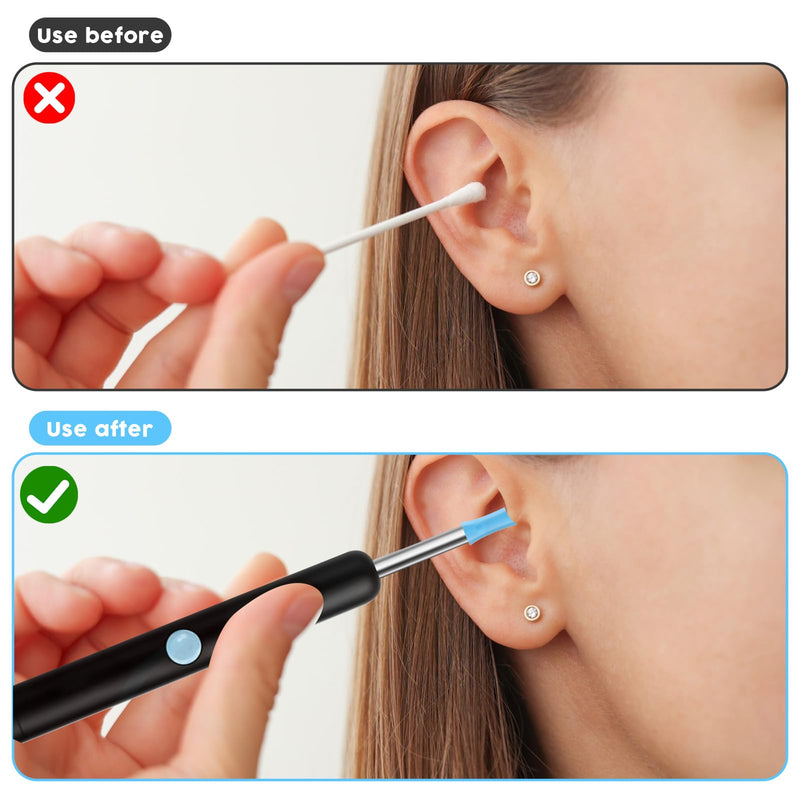 90 Pieces Silicone Ear Cleaner Head for Earwax Remover Ear Spoon Accessories for Ear Wax Removal Hearwax Remover Replacement Tip Interchangeable Tips for Ear Cleaner Smooth Soft EarCleaner Accessories