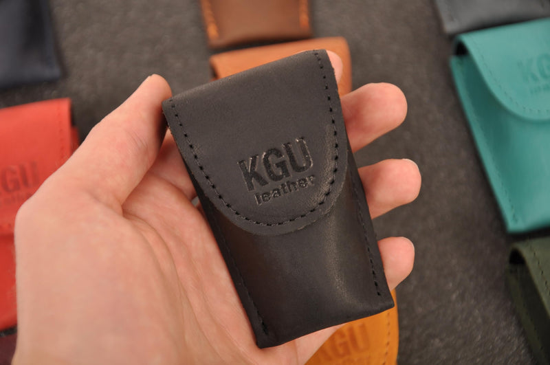 KGUBrass French horn MOUTHPIECE HOLDER single for 1 Mouthpiece. Genuine leather carrying bag. Compact Mouthpiece Holder. Protection Case for French Horn Mouthpiece (Single, Black)