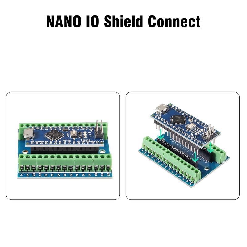 [AUSTRALIA] - Nano Extension Board RUIZHI 3 Pieces Nano IO Shield V1.O Simple Expansion Board with Screw Terminals Compatible with Arduino 