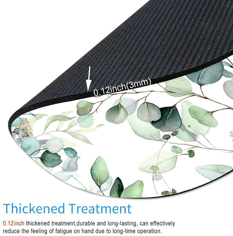 Armanza Mouse Pad, Cute Mousepad with Design, Round Grass Leaves Mouse Mat, Small Non-Slip Rubber Gaming Mouse Pads, Office Home Personalized Mouse Pad 13 Green Grass