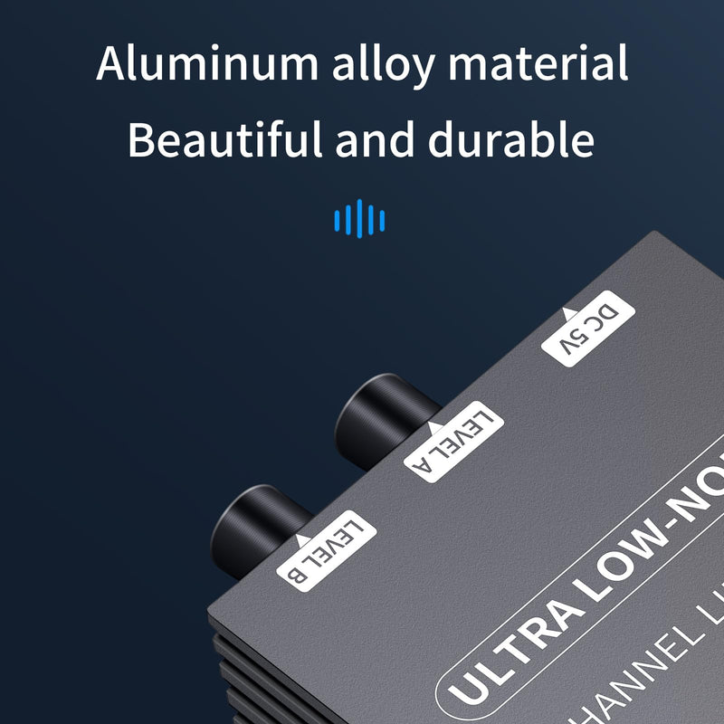 [AUSTRALIA] - Mini Audio Mixer Line Mixer, 2 Way Audio mixer 3.5mm mixer，DC 5V, Stereo Ultra, Low-Noise 2-Channel for Sub-Mixing, for music creation, live broadcast, As Guitars, Bass, Keyboards Mixer 