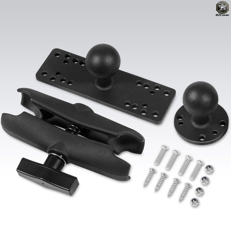 Aluminum Fish Finder Gimbal Mount with 1.5" / C Size Ball for Garmin, Lowrance, Humminbird & More - 360° Rotation & ±90° Tilt Adjustable Marine Electronics Depth Finder Mount