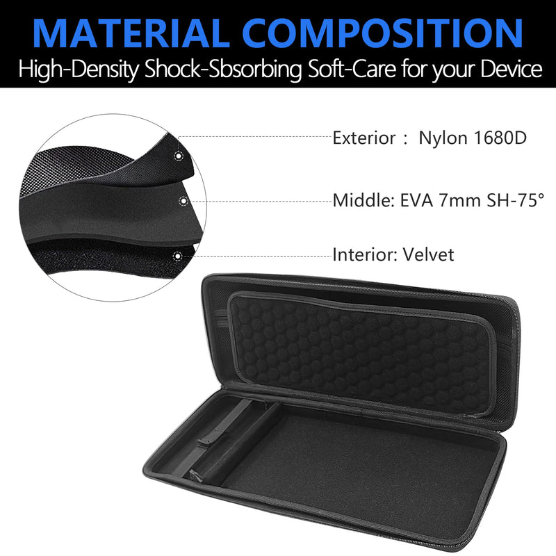 MIDI Controller Case, Compatible with Ableton Move and Arturia MicroLab MK3, Built-in Mesh Pocket and Cable Compartment, Fixed Design, Ideal for Travel and Live Performance