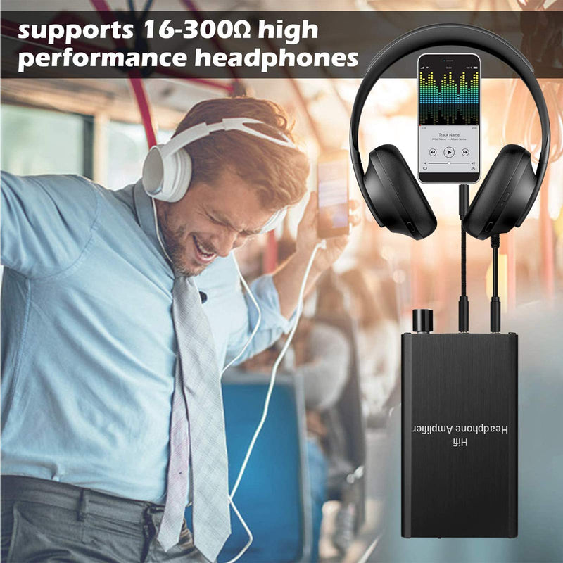 [AUSTRALIA] - MYPIN Headphone Amplifier, Portable HiFi Headphone Amp 3.5mm Stereo Audio Gain Switch Support Impedance 16-300Ω Headset for MP3/MP4 /Phones/Digital Players/Computers/Xbox one,PS4,PS5 Controller 