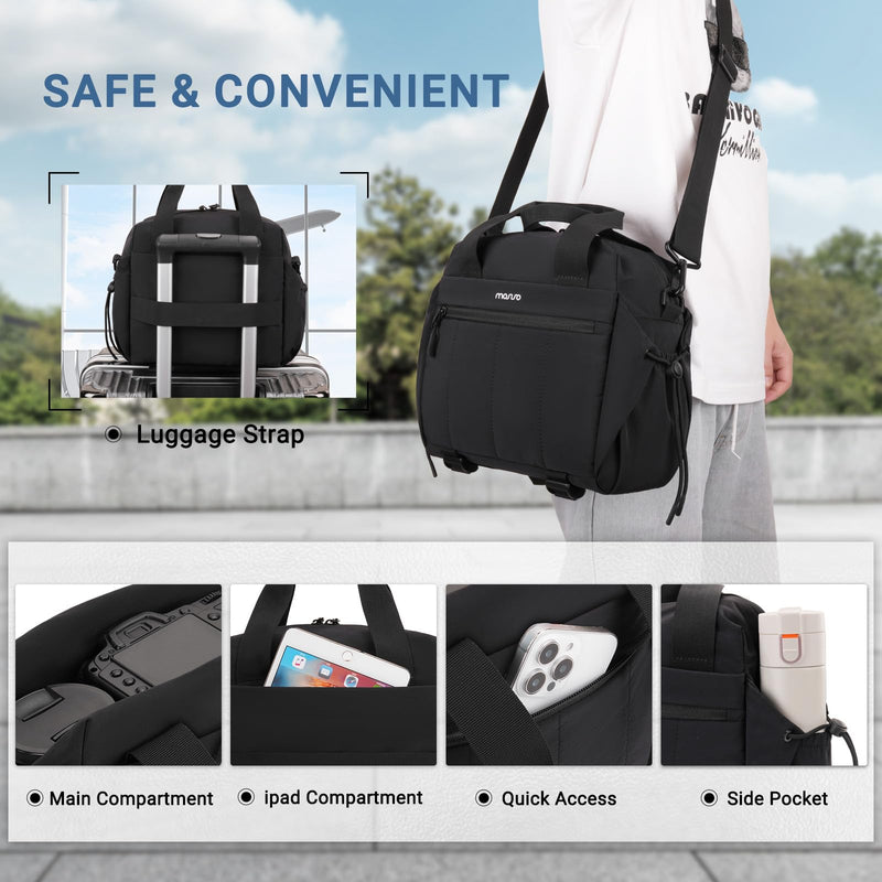 MOSISO Camera Bag, Photography Shoulder Bag Padded Camera Case, Black | DSLR/SLR/Mirrorless Lightweight Padded Camera Case with Rain Cover&Bottom Tripod Holder Compatible with Canon/Nikon/Sony