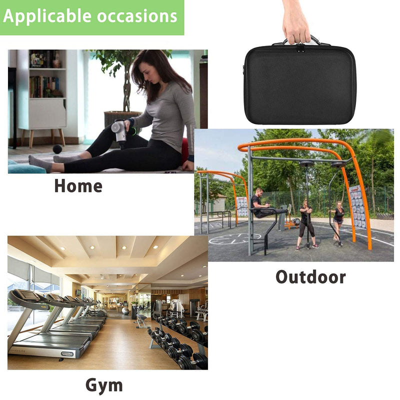 Carrying Case for Hyperice Hypervolt / Hypervolt Plus 5 Attachment Slots Portable Storage Bag Waterproof Anti Shock Hard Shell Case for Hypervolt Massage Device (Case Only)