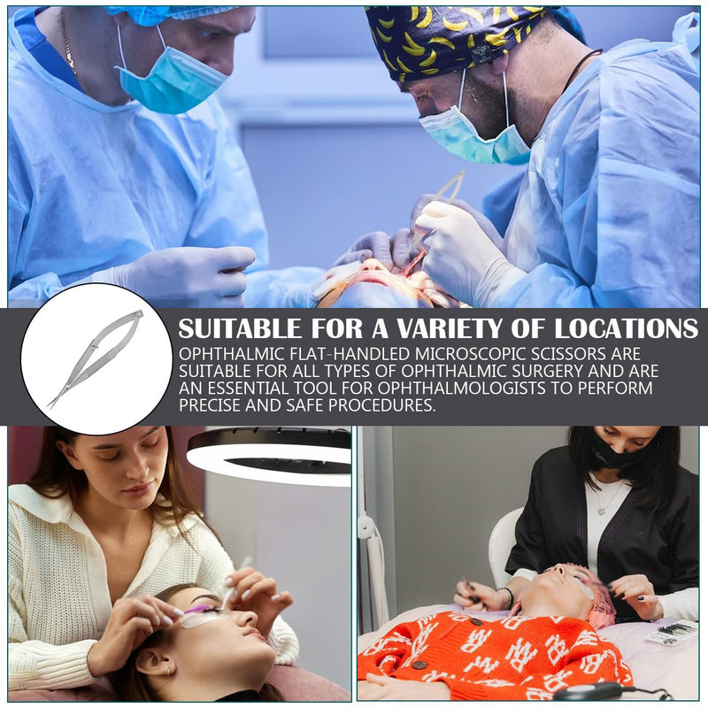 Microsurgical Scissors Unique Design Needle Holder Straight and Curved Flat Handles Suture Binding Pliers Micro Ophthalmic Surgical Instrument