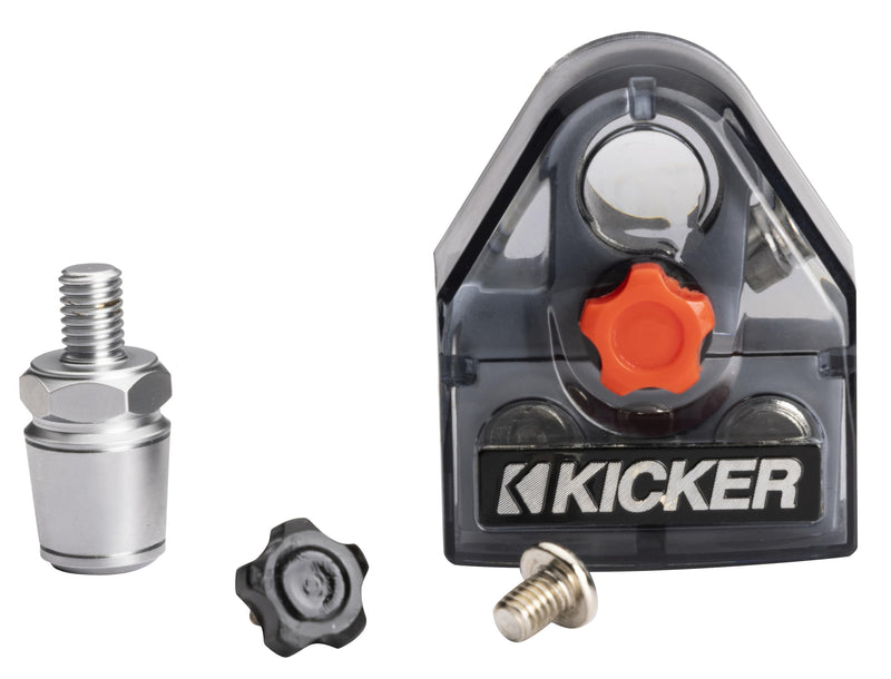Kicker 50BT4S Warhorse Battery Terminal with Side Post Inserts, 4 Outputs | Distributes amplifier power to several wiring runs, GM style hookup ready, heavy duty car audio upgrade