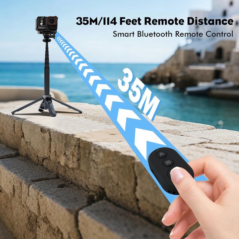 [AUSTRALIA] - YDW Bluetooth Remote Controller Compatible with DJI Osmo 360/Action 6/5 Pro/4,for Insta 360X5 X4 X3/Ace Pro2/Ace Pro/GO 3S/GO 3 Wireless Remote Controller,114FT Range Action Camera Accessories 