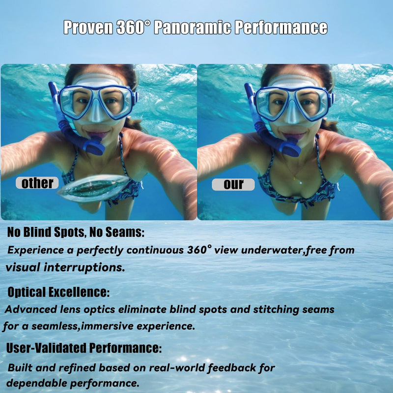 PCTC 131FT Invisible Dive Case for DJI OSMO 360 | Underwater Diving Housing Waterproof Case with Bracket Anti-Fog Inserts for DJI Osmo 360 Accessories