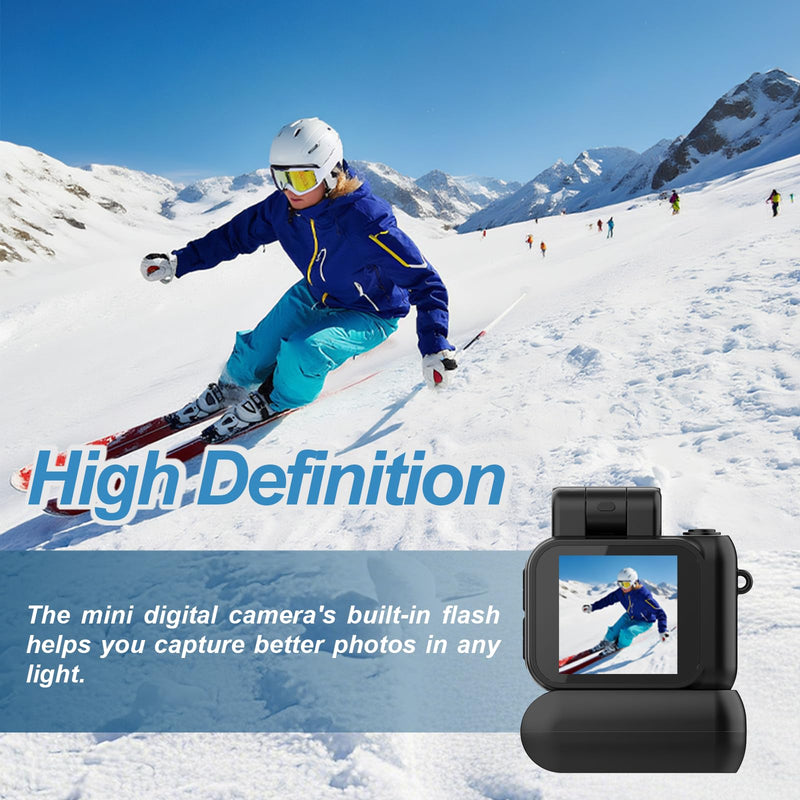 [AUSTRALIA] - Mini Camera Keychain Mini Retro Camera Cameras Keychain Built-in 32GB Memory Card Best Choice for Travel Vlog Photography Gifts for Girl(Black) Black 