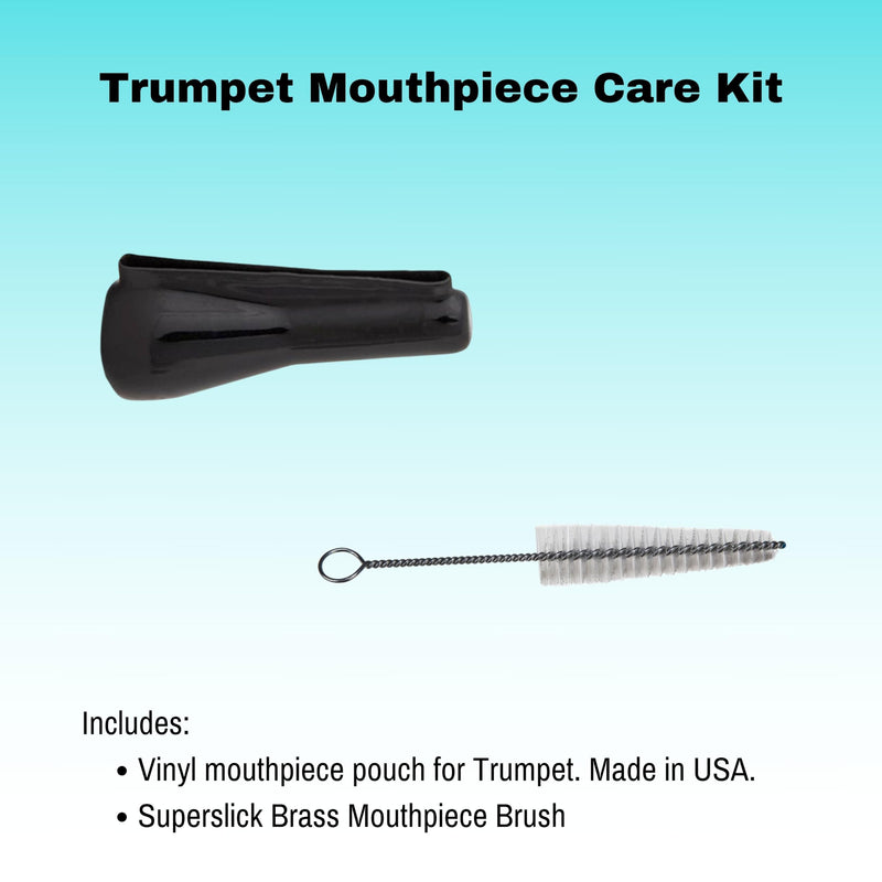 Trumpet Mouthpiece Care Kit – Includes Protective Pouch and Cleaning Brush – Essential for Brass Players – Keep Your Trumpet Mouthpiece Clean and Protected