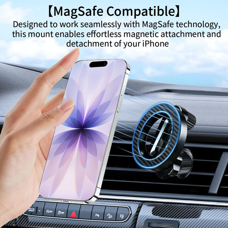 Car Phone Holder Mount for Honda CR-V CRV 2012-2016 Accessories | Magnetic Cellphone Stand, Cell Phones Navigation Charging Screen Cradles,Double 360°Rotation,for Magsafe Magnet Accessory