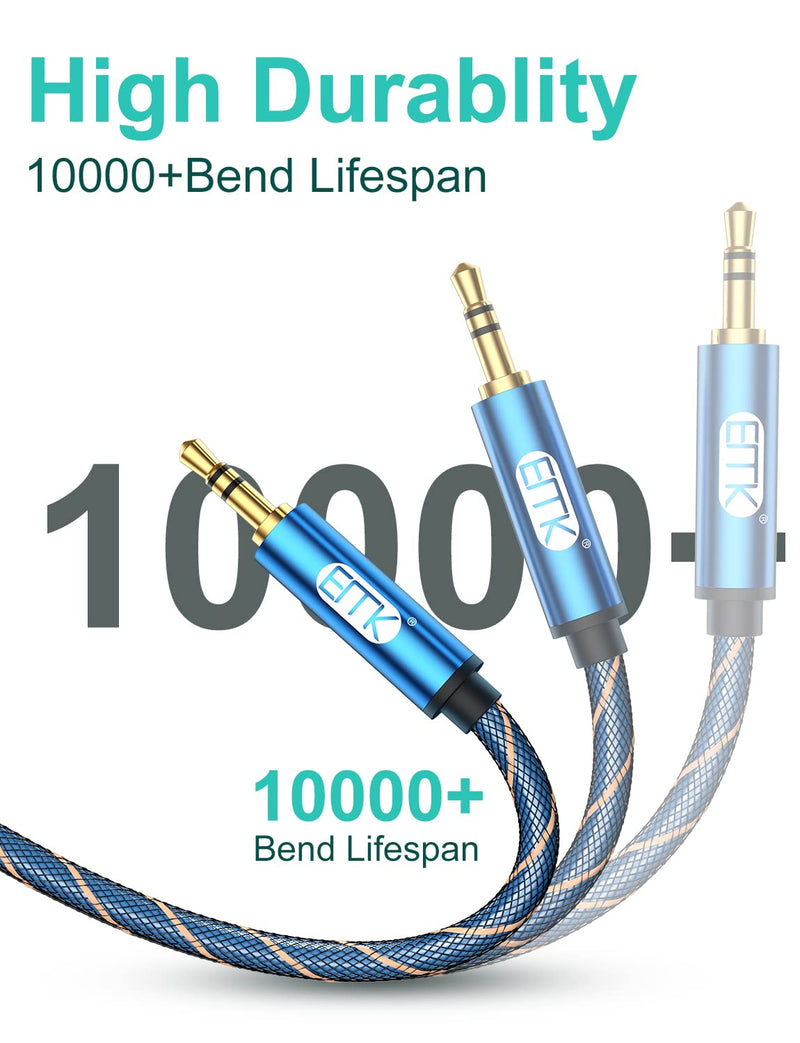 EMK Dual Female XLR to 3.5mm Cable, Unbalanced XLR Female to 1/8 Inch Mini Jack TRS Stereo Aux Interconnect Audio Mic Breakout Patch Cord(6.6FT/2M) 6.6FT/2M 3.5mm Male/2XLR Female