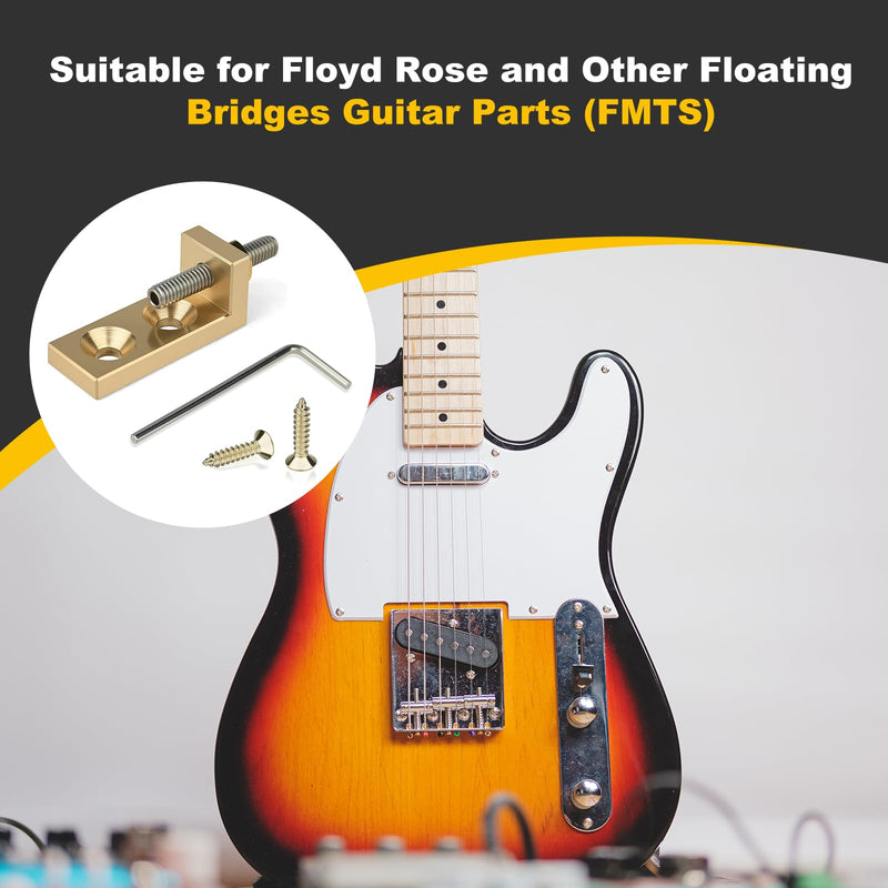 [AUSTRALIA] - Brass Tremolo Stopper Stabilizer Set Suitable for Floyd Rose and Other Floating Bridges Guitar Parts (FMTS) with Screw Wrench 