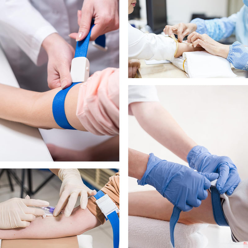 svpfuo Pack of 4 Storage Tubes, Tourniquet, Vein Congestion, Suitable for Outdoor Emergency Nursing, Pulse Pressure Band, First Aid Compression Band for Home, Adopting ABS, Nylon, Spandex Made of