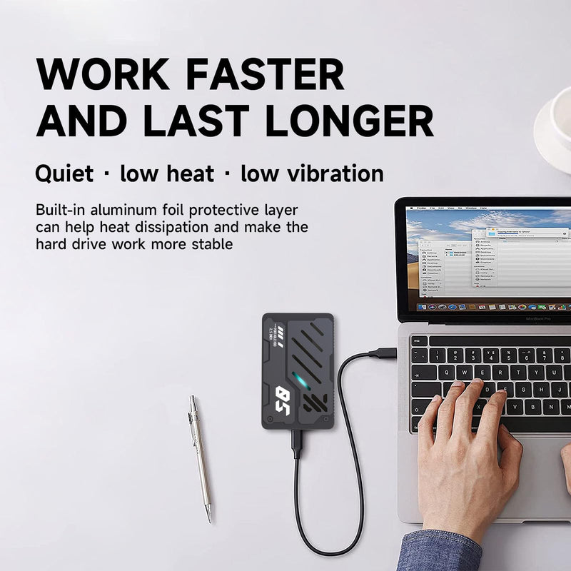 Ultra Slim Portable External Hard Drive USB 3.0 HDD Storage for PC, Laptop, Mac, Xbox one, PS4, PS5 (1TB) 1TB
