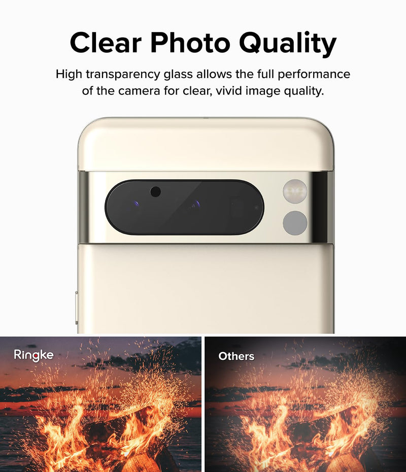 Ringke Camera Glass [Multi-Layer Protection] Compatible with Google Pixel 8 Pro Camera Lens Protector, Tempered Glass Cover - 3 Pack