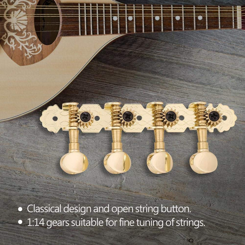 Mandolin Tuning Pegs, Heads Tuners Tuning Button Accessories for Mandolin (Gold)