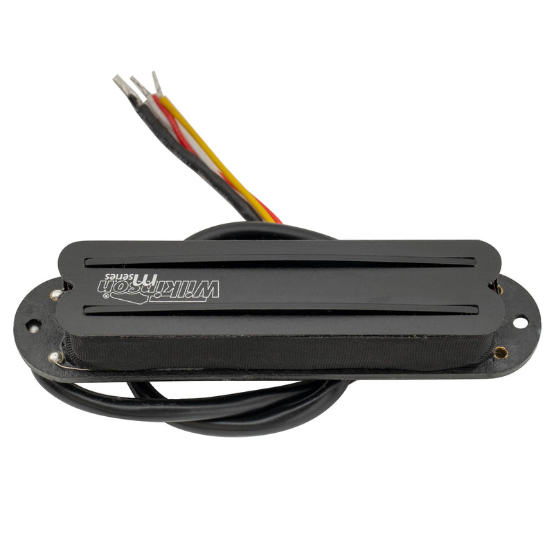 Wilkinson WOTBS Hot Rails Ceramic Single Coil Sized Humbucker Bridge Pickup for Strat Stratocaster Electric Guitar, Black