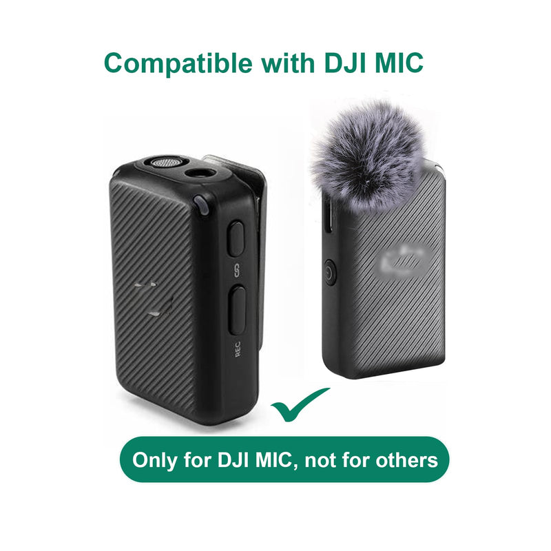 [AUSTRALIA] - 4-Pack Windscreens for DJI MIC Wireless Lavalier Microphones, Mic Pop Filter for Wind & Noise Reduction, Furry Wind Muff 