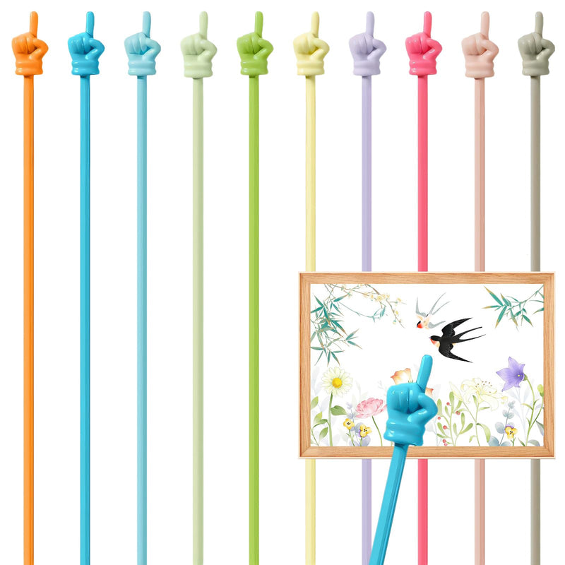 10 Pcs Pointer Stick for Classroom, Cute Teacher Pointer Stick, Colorful Finger Pointer Stick, Finger Pointers for Kids Reading, Teacher Must Haves Supplies