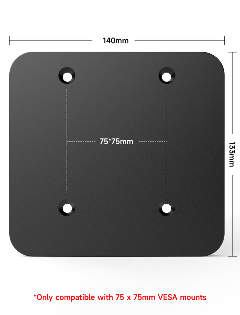 JSAUX Snap VESA Mount Adapter for FlipGo 13.5", 15.6" and 16" Monitors | Snap-on VESA adapter for FlipGo 13.5, 15.6 and 16-inch dual portable monitors; ready for monitor arm or wall mount setups
