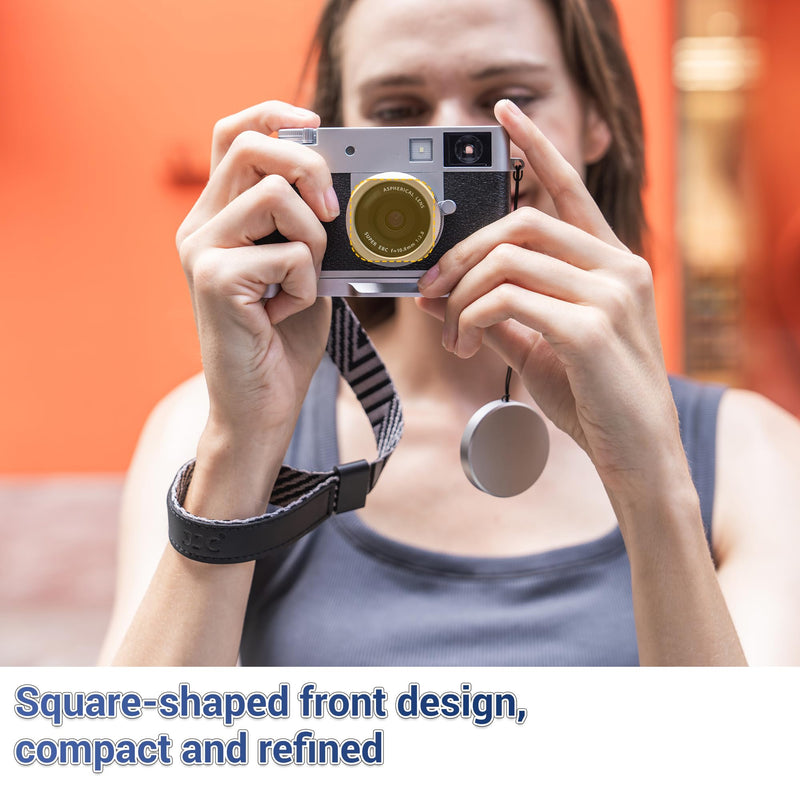 [AUSTRALIA] - Metal Square X Half Lens Hood Sun Shade with Lens Cap for Fuji Fujifilm X Half Xhalf Digital Camera, Protective Cover Shading Hood Protector, Block Stray Light Reduce Flare - Black Black for Fujifilm X Half 