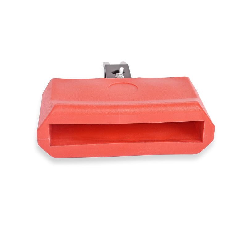 Jam Block - Latin Percussion Instrument, Musical Drum Block Accessory, Red Plastic with Adjustable Mounting Bracket - Complete with Drumstick Keyring