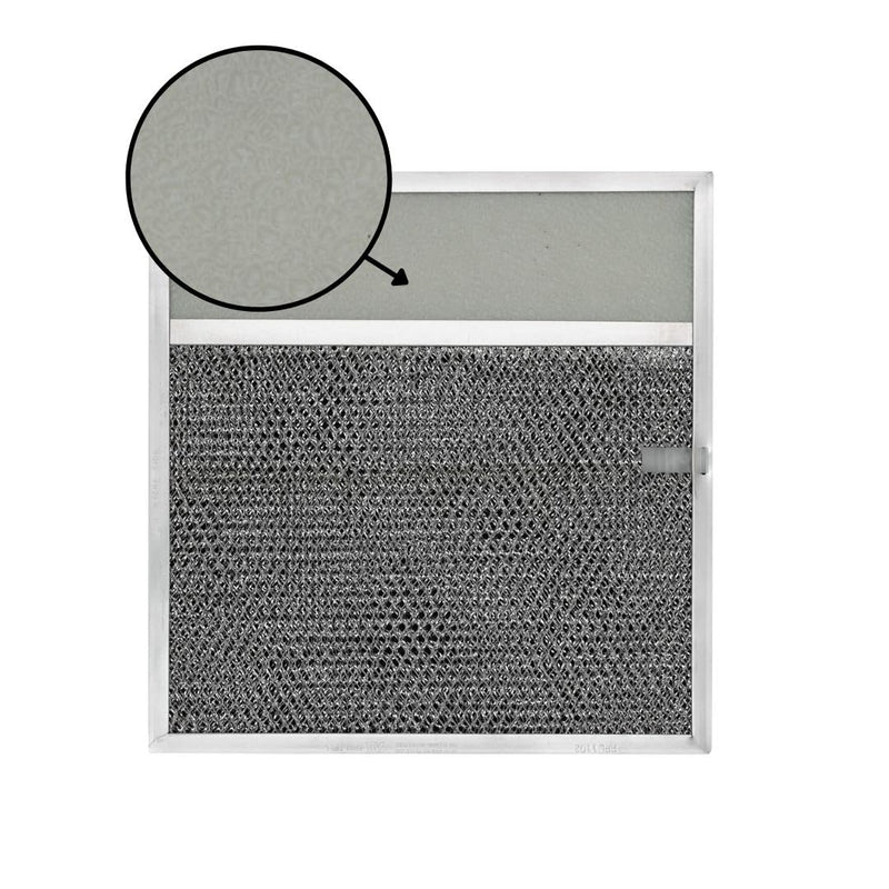 American Metal Filter Company RLP1102 Aluminum and Carbon Lens Range Hood Filter -11 1/2" x 11 3/4" x 3/8" - with 3-1/2" Lens