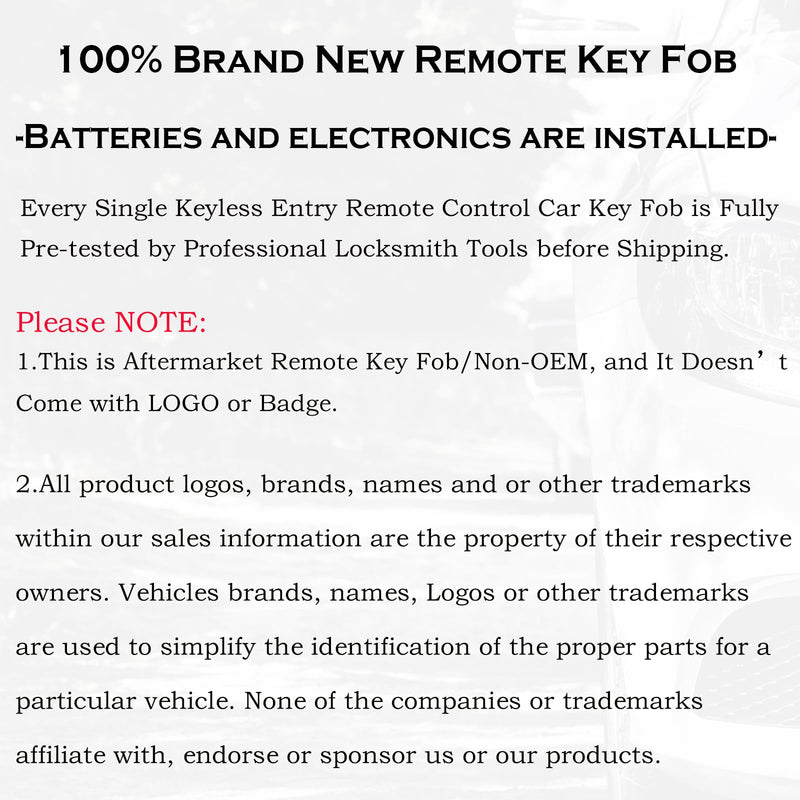 Keyless Entry Remote Control Head Key Fob Replacement Fits for Ford Focus 2012 2013 2014 2015 2016 2017 2018 2019 2020 C-MAX Escape Fiesta 2014-2020 Transit Connect 164-R8046 5921709 OUCD6000022