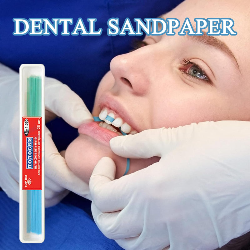 Pack of 50 Teeth Sandpaper, Tooth Sandpaper, Teeth Sandpaper for Spaces, for Quick and Effective Teeth Grinding and Deep Cleaning Oral Hygiene, with 4 Interdental Brushes