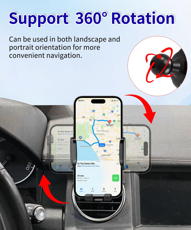 Car Phone Holder for Land Rover LR4 / Discovery 4 2010-2016 Auto Accessories，One Hand Place & Pick，360° Rotation，Hands Free，for 4.7-7 inch Phones
