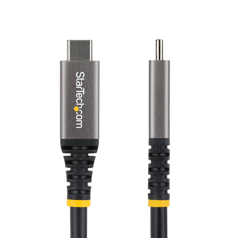 StarTech 10ft/3m USB4 Cable, 60W, 4K 120Hz, Black (CC10FT20GUSB4CX) | USB-C to USB-C, USB4 20Gbps, USB-IF Certified, DisplayPort 2.1, TPE Jacket, E-Marker, Black Cord, E-Marker Chip
