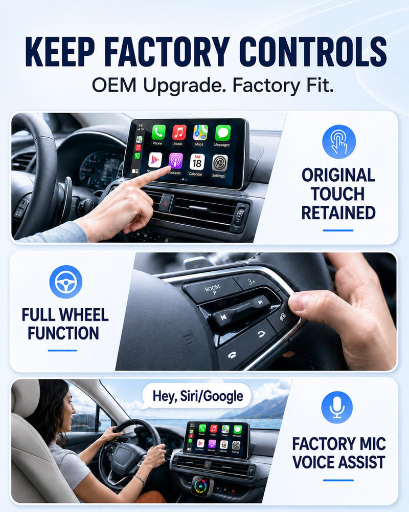 Wireless Carplay Adapter for iPhone 2026 Upgrade & Android Auto, USB C | Mini Adapter-Converts Wired CarPlay to Wireless, Plug & Play, Low Latency, Stable Connection,Compatible with 2016+ Cars