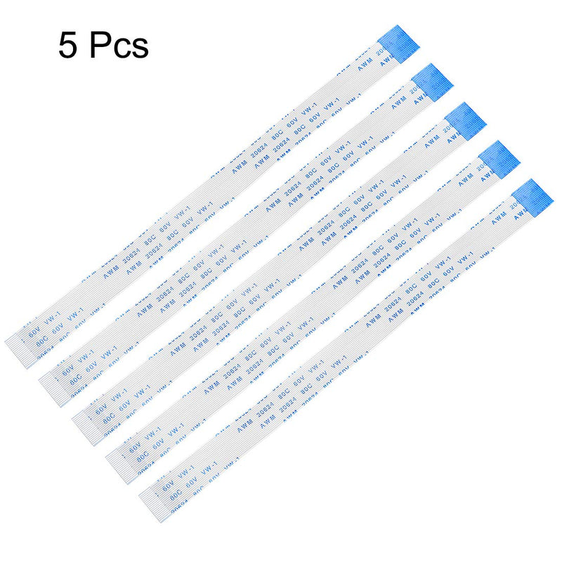 sourcing map Flexible Flat Cable, 20 Pins 0.5 mm Pitch 150 mm FPC FFC Flexible Ribbon Cable LCD TV Car Audio DVD Player Laptop Pack of 5 (Type B)