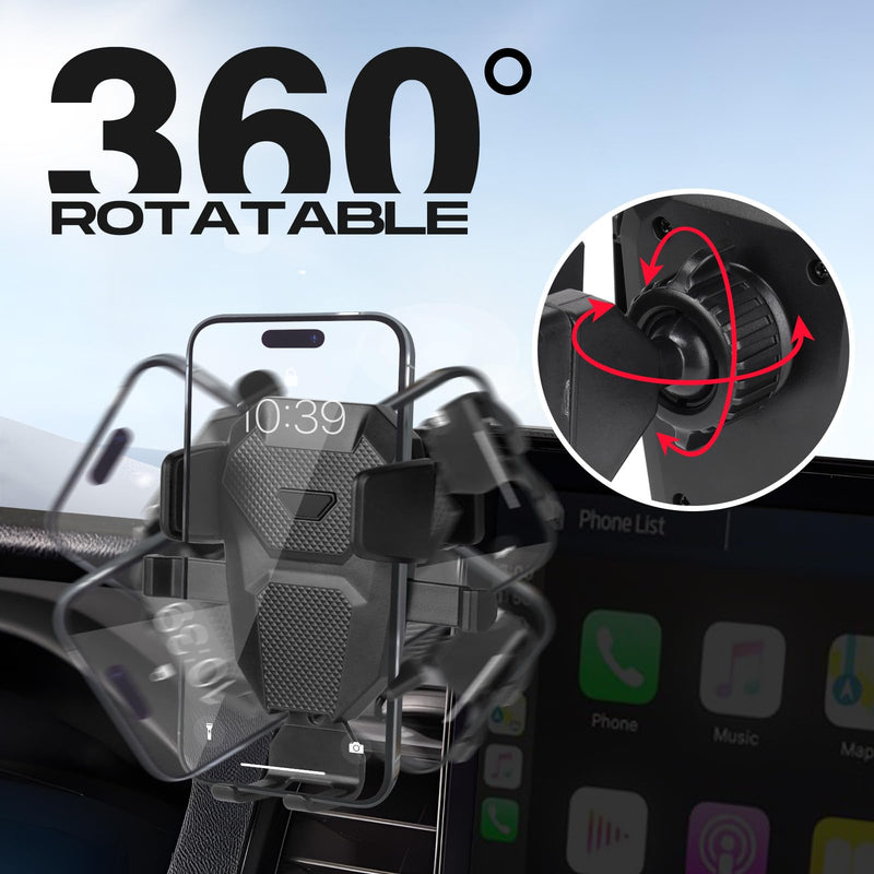 Sunsdrew Car Phone Holder for 2022-2026 Ford Transit Accessories 12" Screen | Hands-Free Ultra Stable Phone Stand for All Phones 360° Rotation Phone Cradles Not Affect Vent For Transit