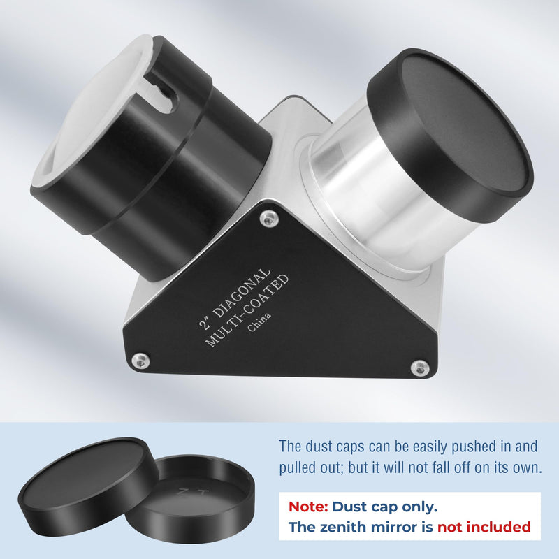 [AUSTRALIA] - Alstar 5 Pcs Dust Caps for Eyepiece, Barlow Lens, Diagonal & Accessories - M48 X 0.75 Telescope Protection 2 Inches - Black 