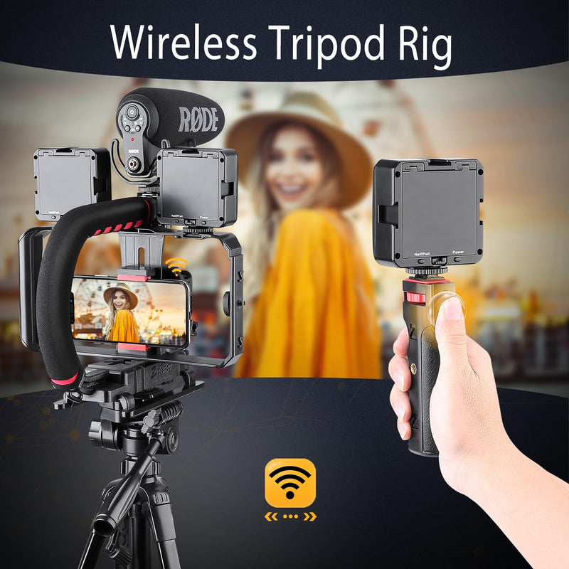 Neotter Handheld Stabilizer with Smartphone Video Rig, Video Action Handhels Rig for All Camera Action Camera Camcorder and Smartphones ﻿