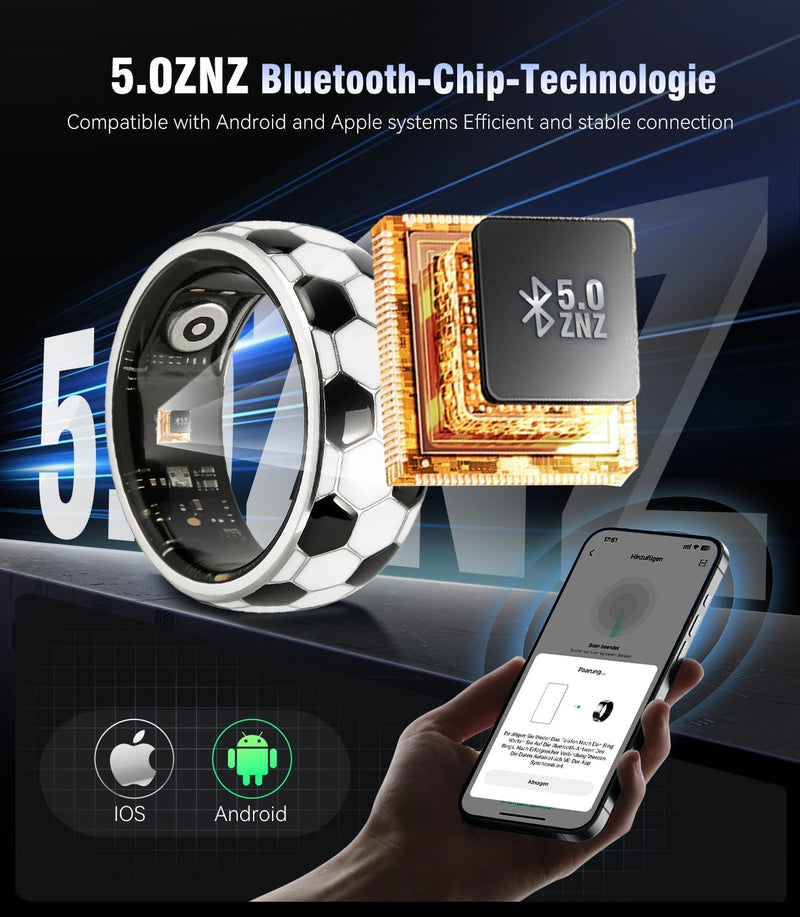 Smart Ring & Wireless Charging Case【Pro Athlete Grade – Precision Sports Tracking】2026 World Tournament Soccer Fan Smart Ring for Women & Men, Fitness Wearable Device for Training & Sleep Tracking 10#