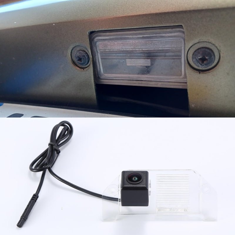 HD 170° Wide Angle License Plate Light Rear View Reversing Backup Camera Parking Aids System Compatible with Dodge Charger/Challenger/Magnum/Avenger/Dart/Chrysler 300 300C Touring 300M LX/Lancia Thema