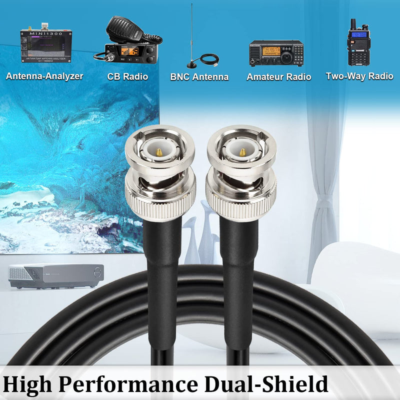 [AUSTRALIA] - MOOKEERF BNC Cable 30ft,Low Loss KMR240 BNC Male to Male Coax Cable 50 Ohm for Antennas, RF Radios, Modems, Oscilloscopes, Spectrum, Signal Generator, etc 